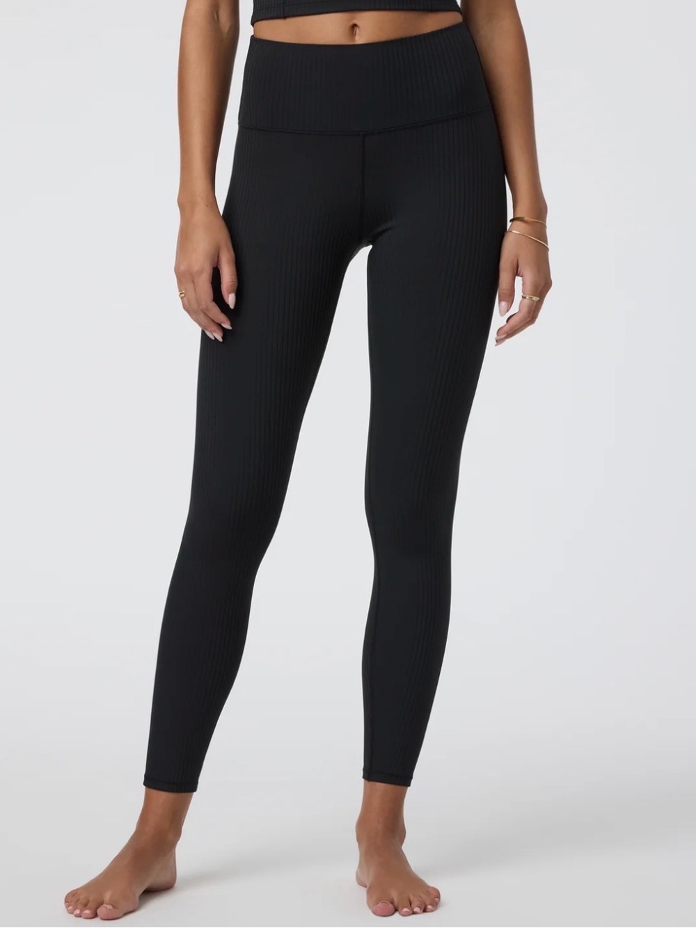 Vuori Inversion Ribbed Black Leggings
